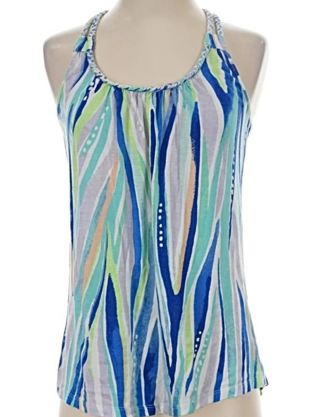 Lilly Pulitzer Multicolor Striped Racerback Tank – Blue, Green & Aqua